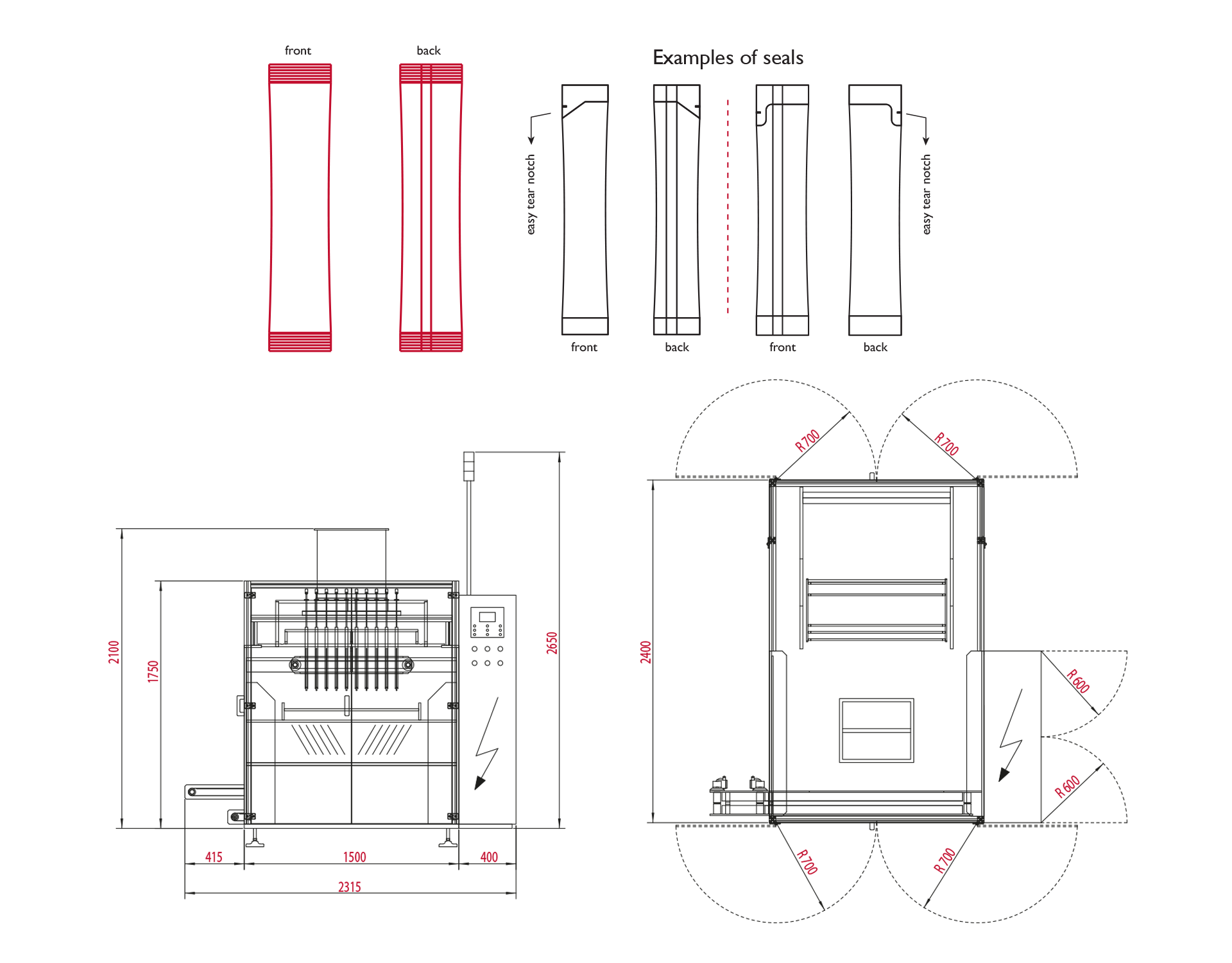 Stick pack layout